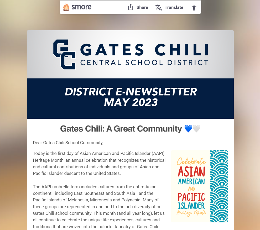 e-newsletter screenshot